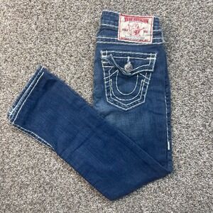True Religion Billy Super T Women's 26x28 Jeans USA Made Skinny Dark Wash
